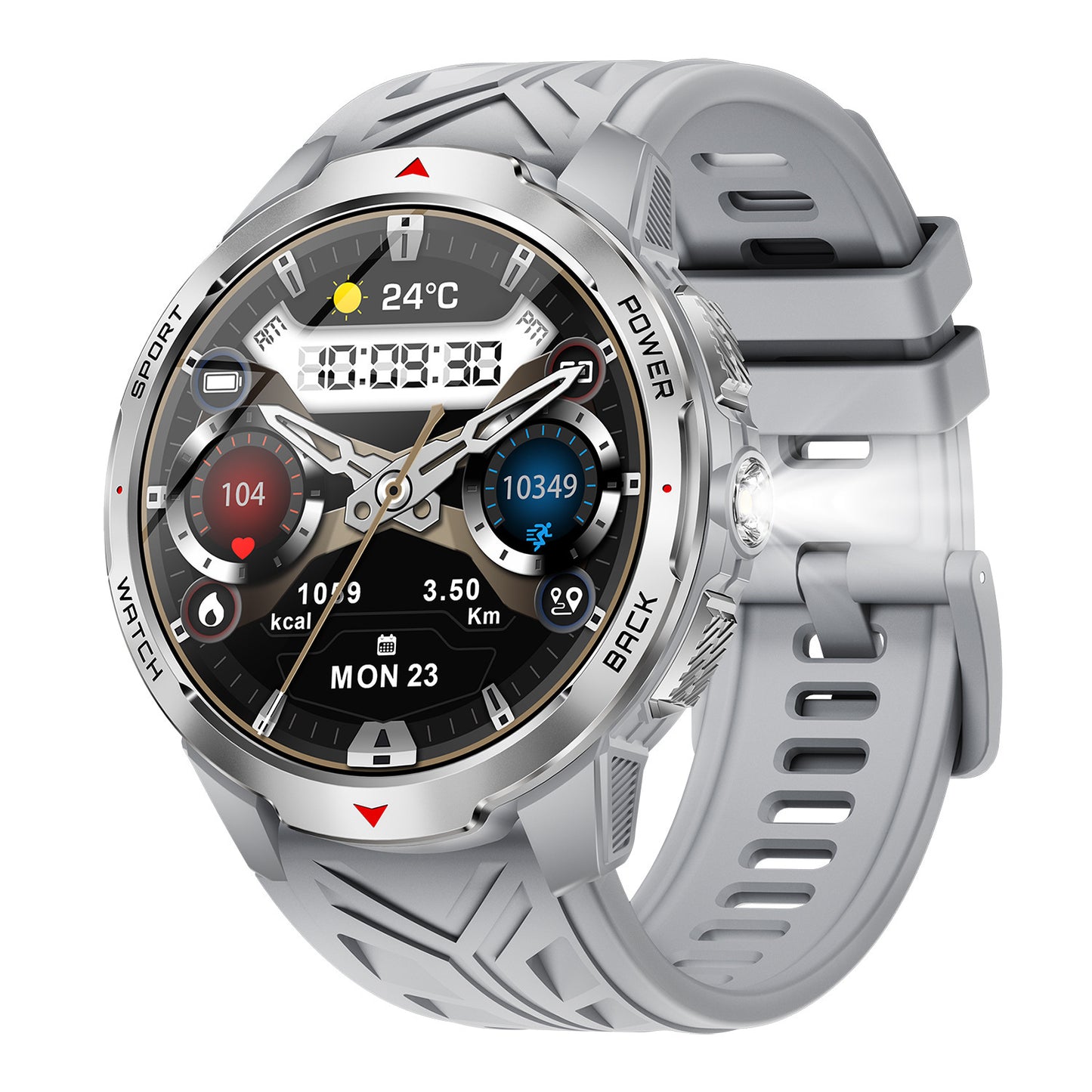 Smart Watch Compass Flashlight Large Battery Sports Record Call